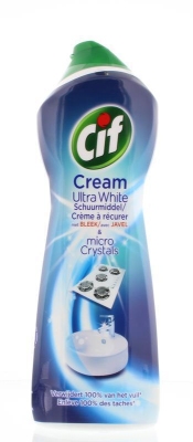 Cif cream schuurmiddel ultra white met bleek 750ml  drogist