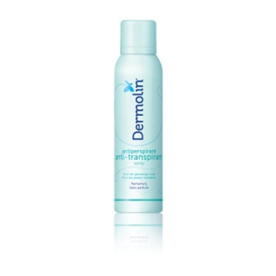 Foto van Dermolin anti transpirant spray 150ml via drogist