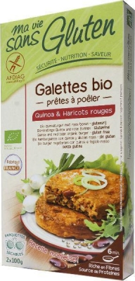 Foto van Ma vie sans quinoaburger met rode bonen bio - glutenvrij 100g 2x100g via drogist