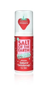 Foto van Salt ofthe earth natuurlijke deodorant rock chick sweet strawberry spray 100ml via drogist