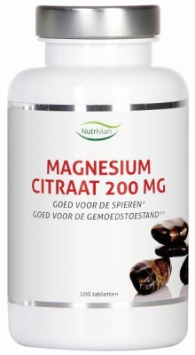 Foto van Nutrivian magnesium citraat 200 mg 100tab via drogist