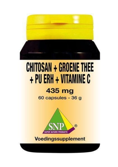 Snp chitosan groene thee pu erh thee vitamine c 435 mg 60ca  drogist