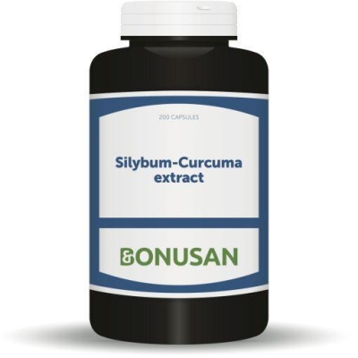 Foto van Bonusan silybum curcuma extract 200cap via drogist