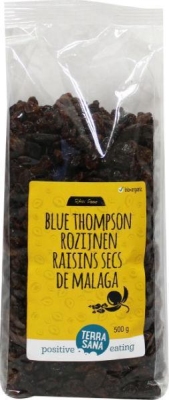 Foto van Terrasana raw rozijnen blue thompson 500g via drogist