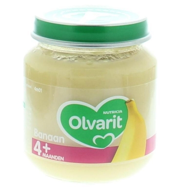 Foto van Olvarit 4m01 banaan 6 x 125g via drogist