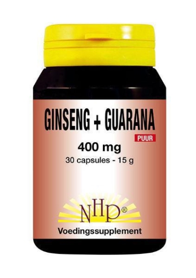 Foto van Nhp ginseng guarana 400 mg puur 30ca via drogist
