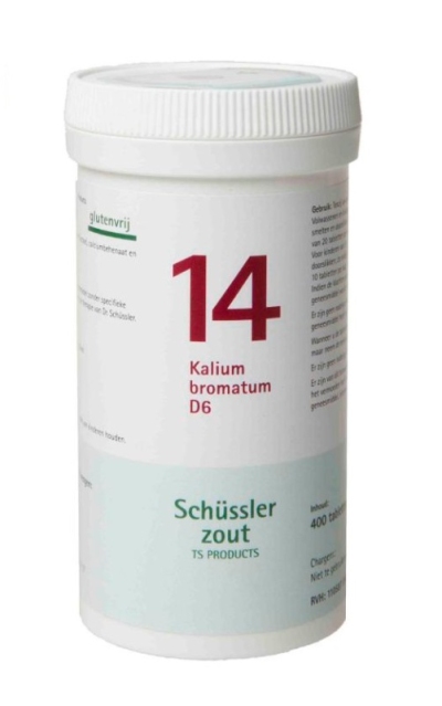 Foto van Pfluger schussler celzout 14 kalium bromatum d6 400tab via drogist