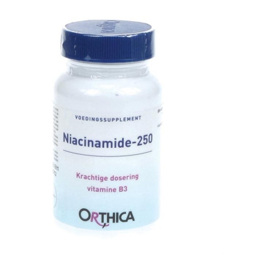 Foto van Orthica vitamine b3 niacinamide 250 90tab via drogist