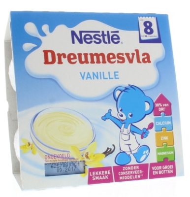 Foto van Nestle dreumesvla vanille 8 maanden 4x100g via drogist