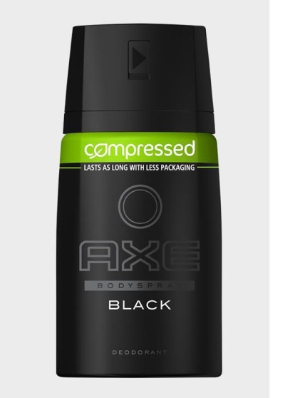 Foto van Axe deodorant bodyspray compressed black 100ml via drogist