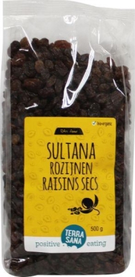 Foto van Terrasana raw rozijnen sultana's 500g via drogist