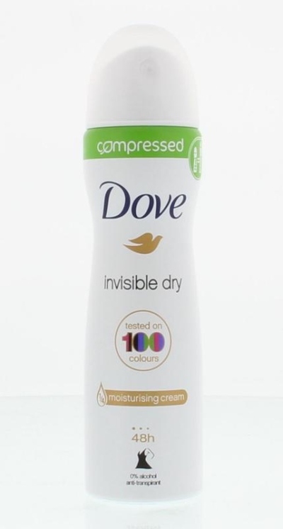 Dove deospray compressed invisible dry 75ml  drogist