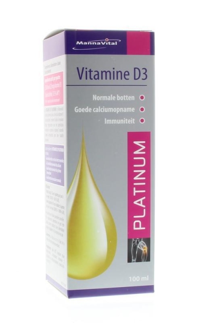 Foto van Mannavital vitamine d3 platinum 100ml via drogist