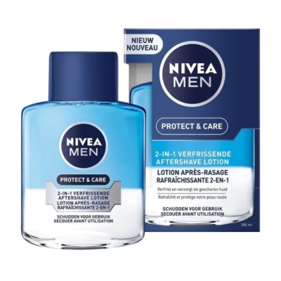 Foto van Nivea for men aftershave 2in1 protect aftershave 100ml via drogist