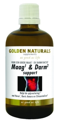 Foto van Golden naturals maag darm support tinctuur 50ml via drogist