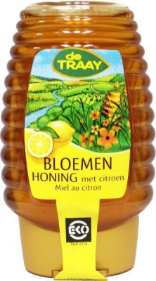 Foto van Traay honing citroen knijpfles 375g via drogist