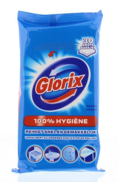 Glorix hygienische doekjes normaal navul 30st  drogist