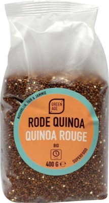 Foto van Greenage quinoa rood 400g via drogist