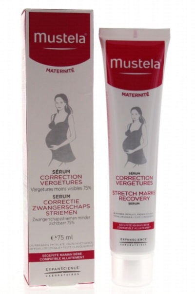 Foto van Mustela serum correctie zwangerschapsstriemen 75ml via drogist