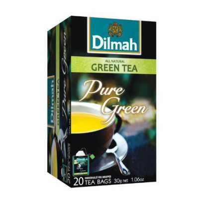 Foto van Dilmah all natural green tea pure 20st via drogist