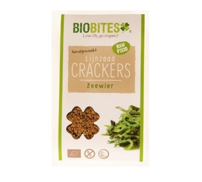 Biobites lijnzaad crackers zeewier display displ  drogist