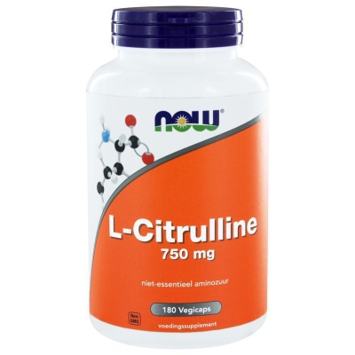 Foto van Now l-citrulline 750 mg 180vc via drogist