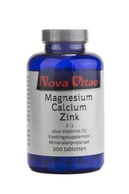 Foto van Nova vitae magnesium calcium 2:1 zink d3 200tb via drogist