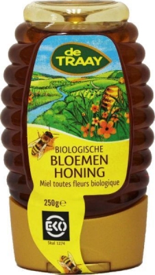 Foto van Traay bloemenhoning knijpfles bio 250g via drogist