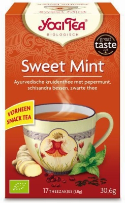 Foto van Yogi tea snack tea mint 17st via drogist