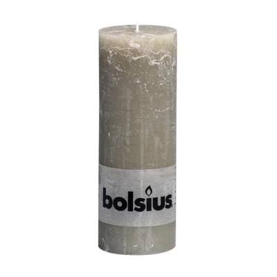 Foto van Bolsius stompkaars kiezelgrijs 6 x 1 stuk via drogist