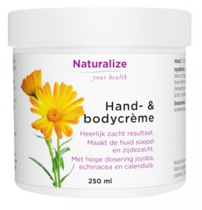 Foto van Naturalize hand en body crème 250ml via drogist