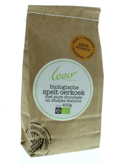 Foto van Leev bio oerkoek spelt chocolade 400g via drogist