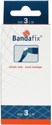 Bandafix elastisch netverband katoen knie/bovenbeen small 1mt  drogist