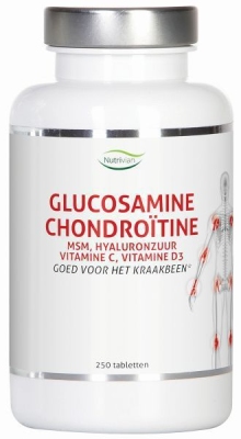 Nutrivian glucosamine chondroitine msm hyaluron vit d3/c 250tab  drogist