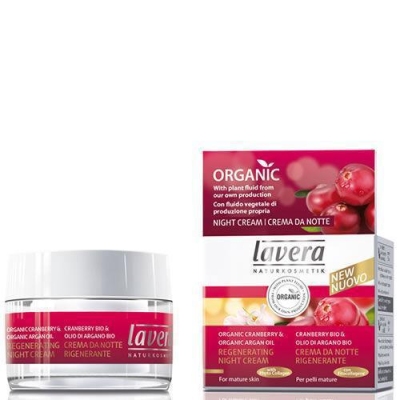 Lavera nightcream regenerating cranberry & argan oil 50ml  drogist