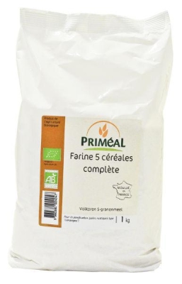 Foto van Primeal volkoren 5-granenmeel 1000g via drogist