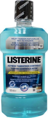 Listerine mondspoeling actieve tandsteen controle 500ml  drogist
