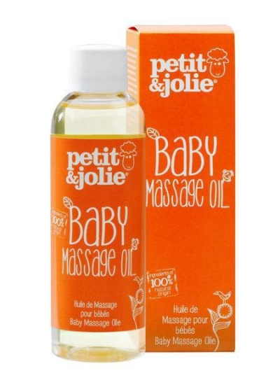 Foto van Petit & jolie baby massage oil 100ml via drogist