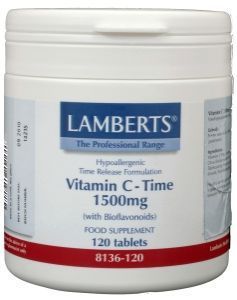 Foto van Lamberts vitamine c 1500 time release & bioflavonoiden 120tab via drogist