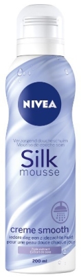 Foto van Nivea douche mousse silk creme smooth 200ml via drogist