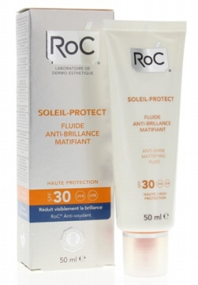 Foto van Roc soleil protect anti-shine mattifying fluid spf30 50ml via drogist