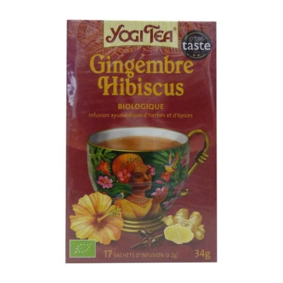 Foto van Yogi tea ginger hibiscus 17st via drogist