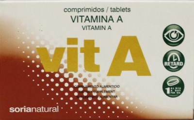 Foto van Soria natural vitamine a retard 800 mcg 48tb via drogist
