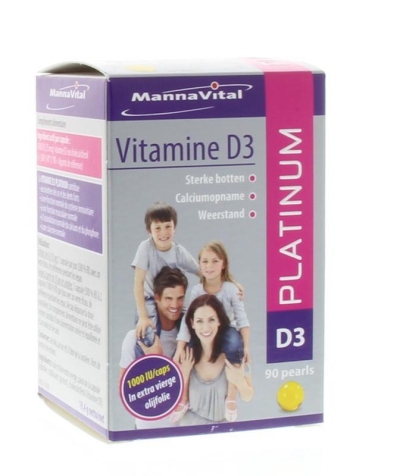 Foto van Mannavital vitamine d3 platinum 90ca via drogist