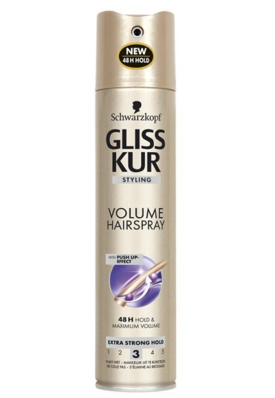 Foto van Gliss kur haarlak hold & volume ultra strong 250ml via drogist