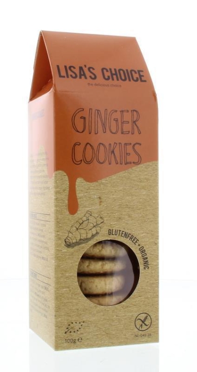 Foto van Lisa's choice ginger cookies 100g via drogist