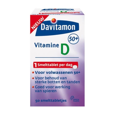 Davitamon d 50+ smelttablet 50tb  drogist