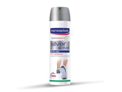 Foto van Hansaplast voetdeodorant silver active voet deodorant 150ml via drogist