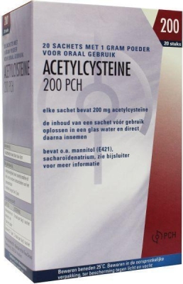 Foto van Drogist.nl acetylcysteine 200 mg 20sach via drogist