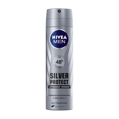 Foto van Nivea deodorant silver protect spray men 150ml via drogist